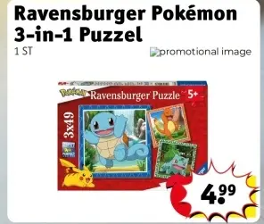 Aanbieding: Pokémon 3-in-1 Puzzel