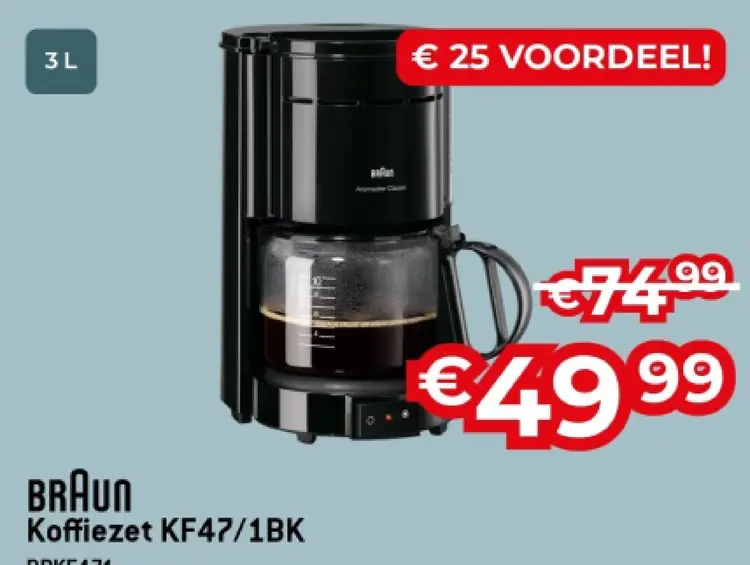 Promotie: Koffiezet KF47/1BK