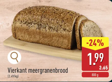 Promotie: Vierkant meergranenbrood