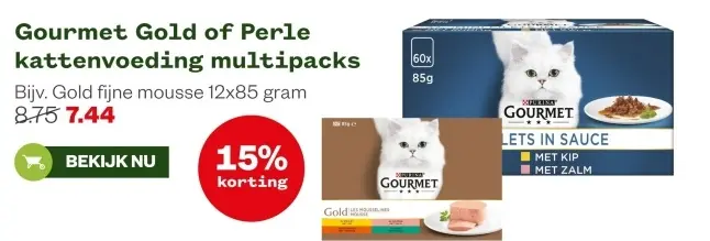 Aanbieding: Gourmet Gold of Perle kattenvoeding multipack