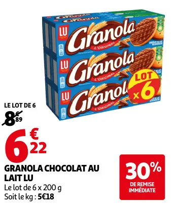 Promotie: Granola chocolat au lait