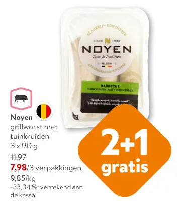 Promotie: grillworst met tuinkruiden