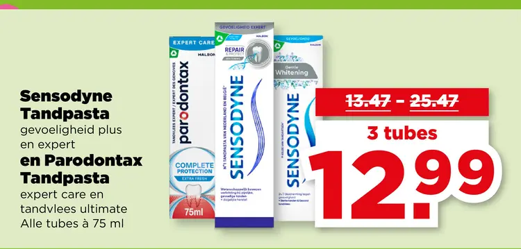 Aanbieding: Sensodyne Tandpasta en Parodontax Tandpasta