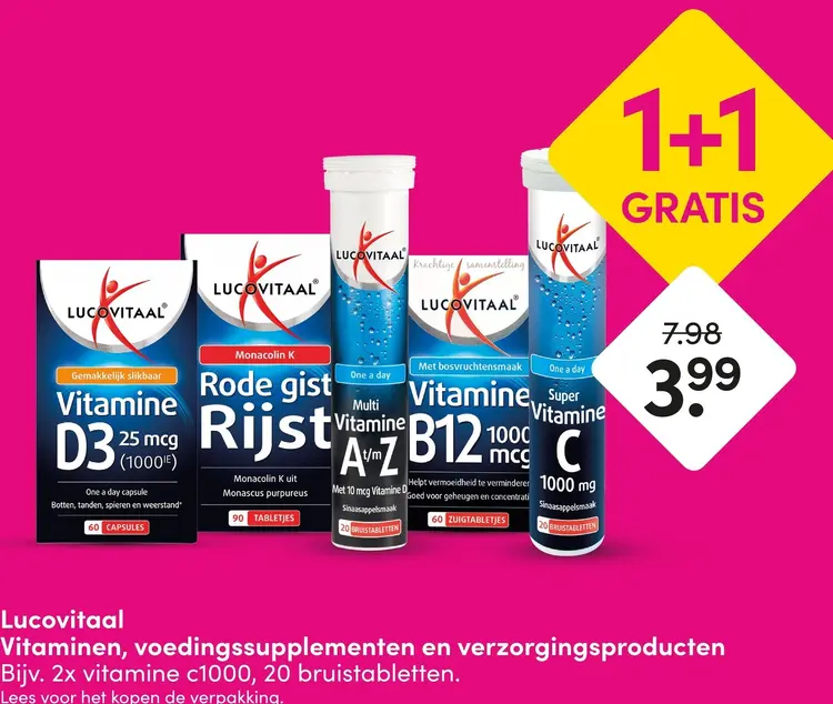 Aanbieding: Vitaminen, voedingssupplementen en verzorgingsproducten