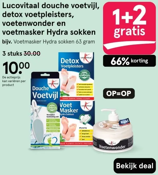 Aanbieding: Douche voetvijl, detox voetpleisters, voetenwonder en voetmasker Hydra sokken