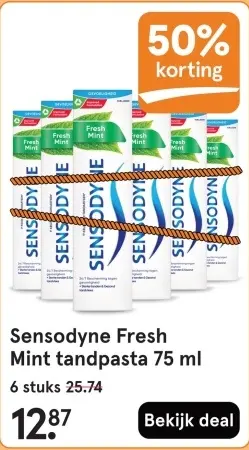 Aanbieding: Sensodyne Fresh Mint tandpasta