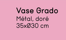 Offre: Vase Grado - couleur or - 35xØ30 cm