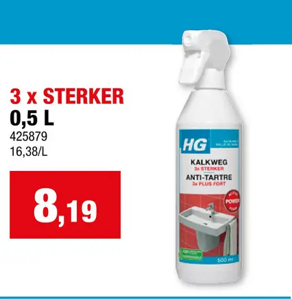 Aanbieding: HG schuimspray antikalk 3x sterker 500ml