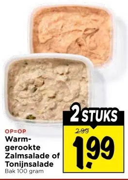 Warmgerookte Zalmsalade of Tonijnsalade