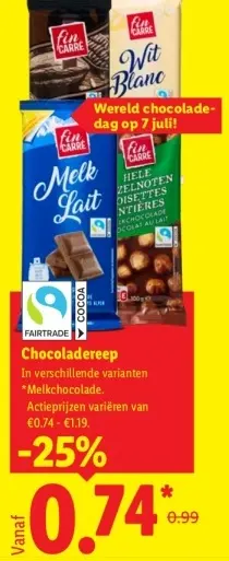 Aanbieding: Chocoladereep