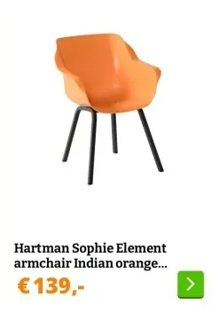 Aanbieding: Hartman Sophie Indian orange diningstoel