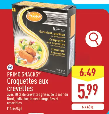 Offre: Croquettes aux crevettes