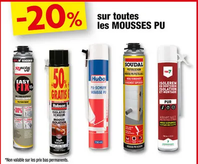 Offre: Mousses pu