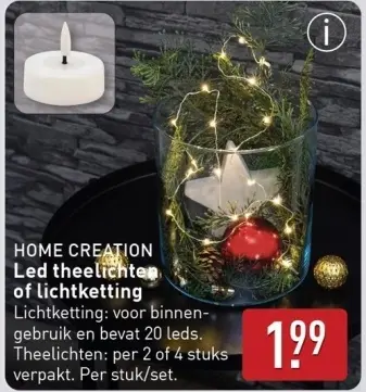 Aanbieding: Led theelichten of lichtketting