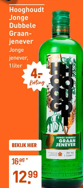 Aanbieding: Hooghoudt Jonge Dubbele Graanjenever 100CL
