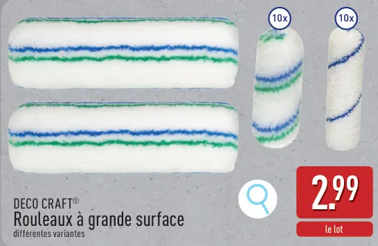 Offre: Rouleaux à grande surface