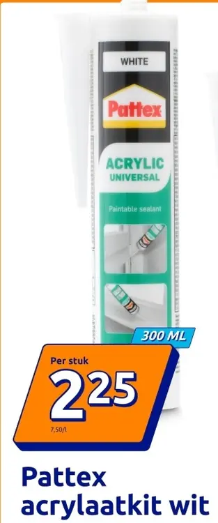 Aanbieding: Pattex acrylaatkit wit