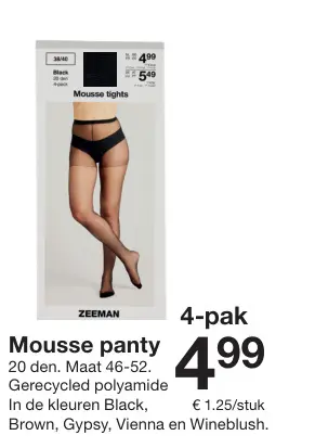 Promotie: Mousse panty