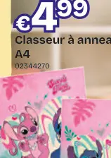 Offre: Classeur à anneaux A4