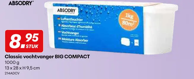 Promotie: Classic vochtvanger BIG COMPACT