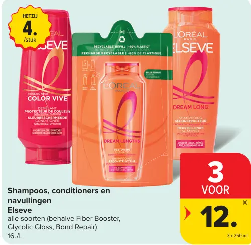 Promotie: Shampoos, conditioners en navullingen Elseve