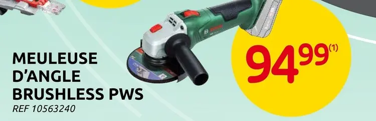 Offre: Meuleuse d'angle brushless pws