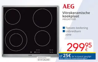 Aanbieding: Vitrokeramische kookplaat