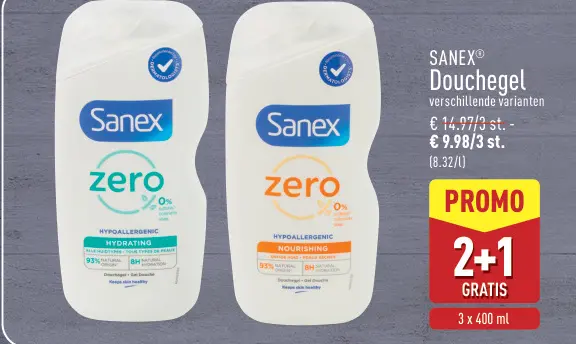 Promotie: Sanex Zero Shower Gel