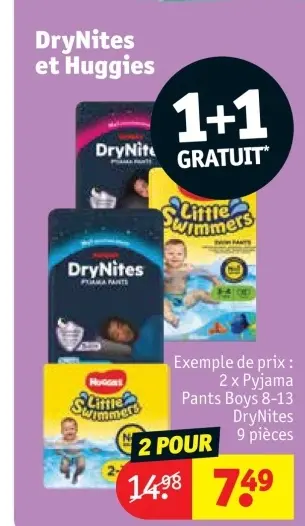 Offre: DryNites et Huggies