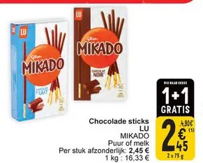 Aanbieding: Chocolade sticks MIKADO