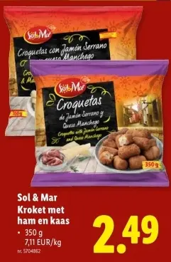 Promotie: Kroket met ham en kaas