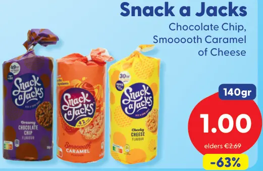 Aanbieding: Chocolate chip, smooooth caramel of cheese