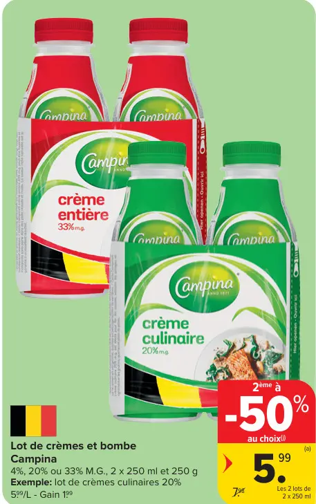 Offre: Lot de crèmes et bombe