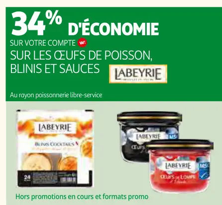 Aanbieding: Œufs de poisson, blinis et sauces