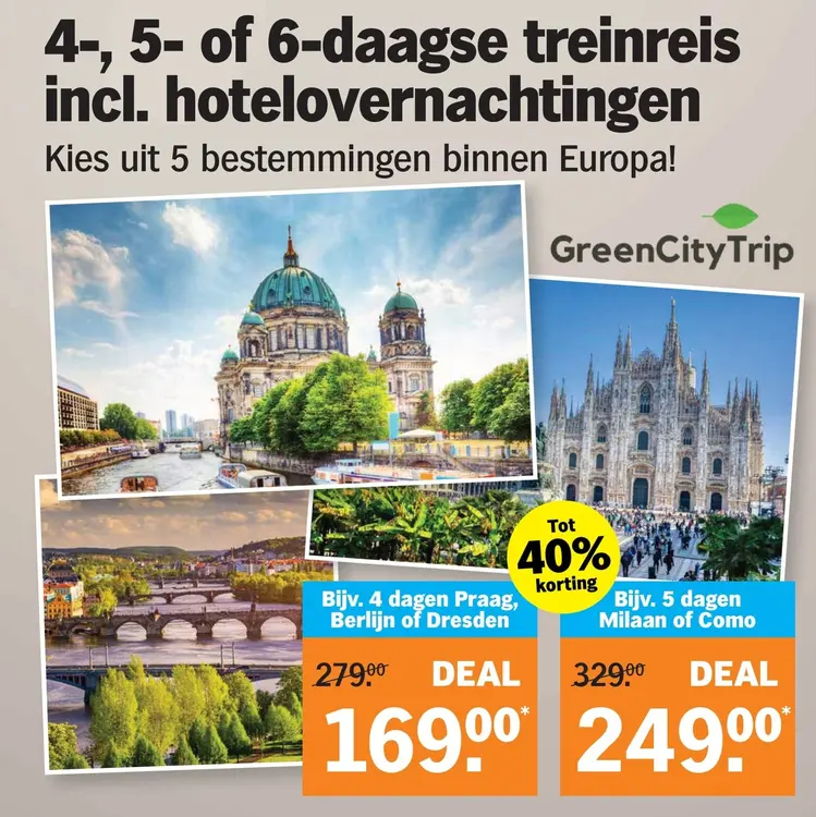 Aanbieding: 4-, 5- of 6-daagse treinreis incl. hotelovernachtingen
