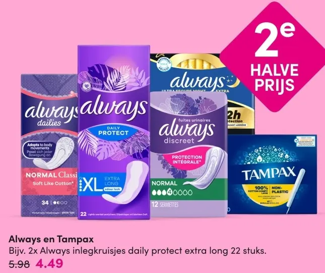 Aanbieding: Always en Tampax