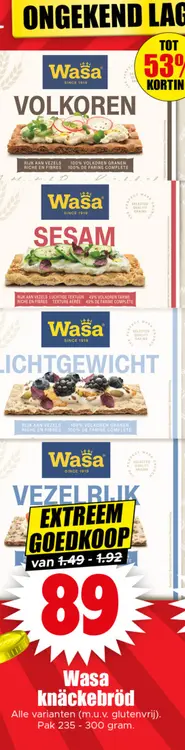 Aanbieding: Wasa knäckebröd