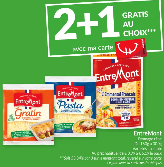 Offre: EntreMont Fromage râpé