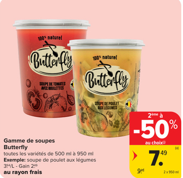 Offre: Gamme de soupes Butterfly