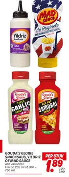 Aanbieding: Gouda's glorie snacksaus, vildriz of MAD Sauc