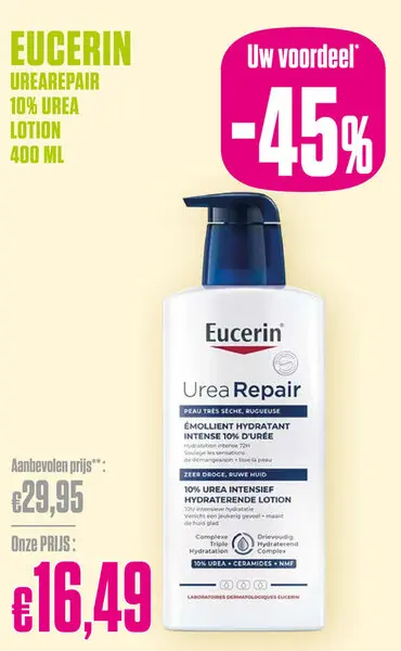 Promotie: Eucerin UreaRepair 10% Urea Lotion