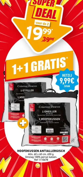 Promotie: Oreiller Hoofdkussen