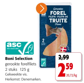 Promotie: gerookte forelfilets
