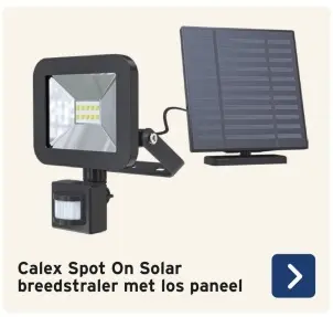 Aanbieding: Calex Spot On Solar breedstraler met los pane