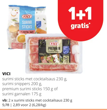 Promotie: surimi sticks met cocktailsaus
