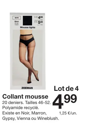 Offre: Collant mousse