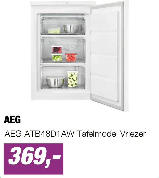 Aanbieding: AEG ATB48D1AW Tafelmodel Vriezer