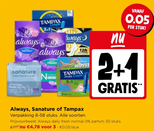 Promotie: Always, Sanature of Tampax