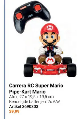 Aanbieding: Carrera RC Super Mario Pipe Kart Mario Bestuurbare Auto