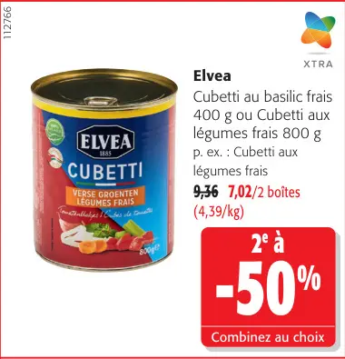 Offre: Cubetti au basilic frais ou Cubetti aux légumes frais